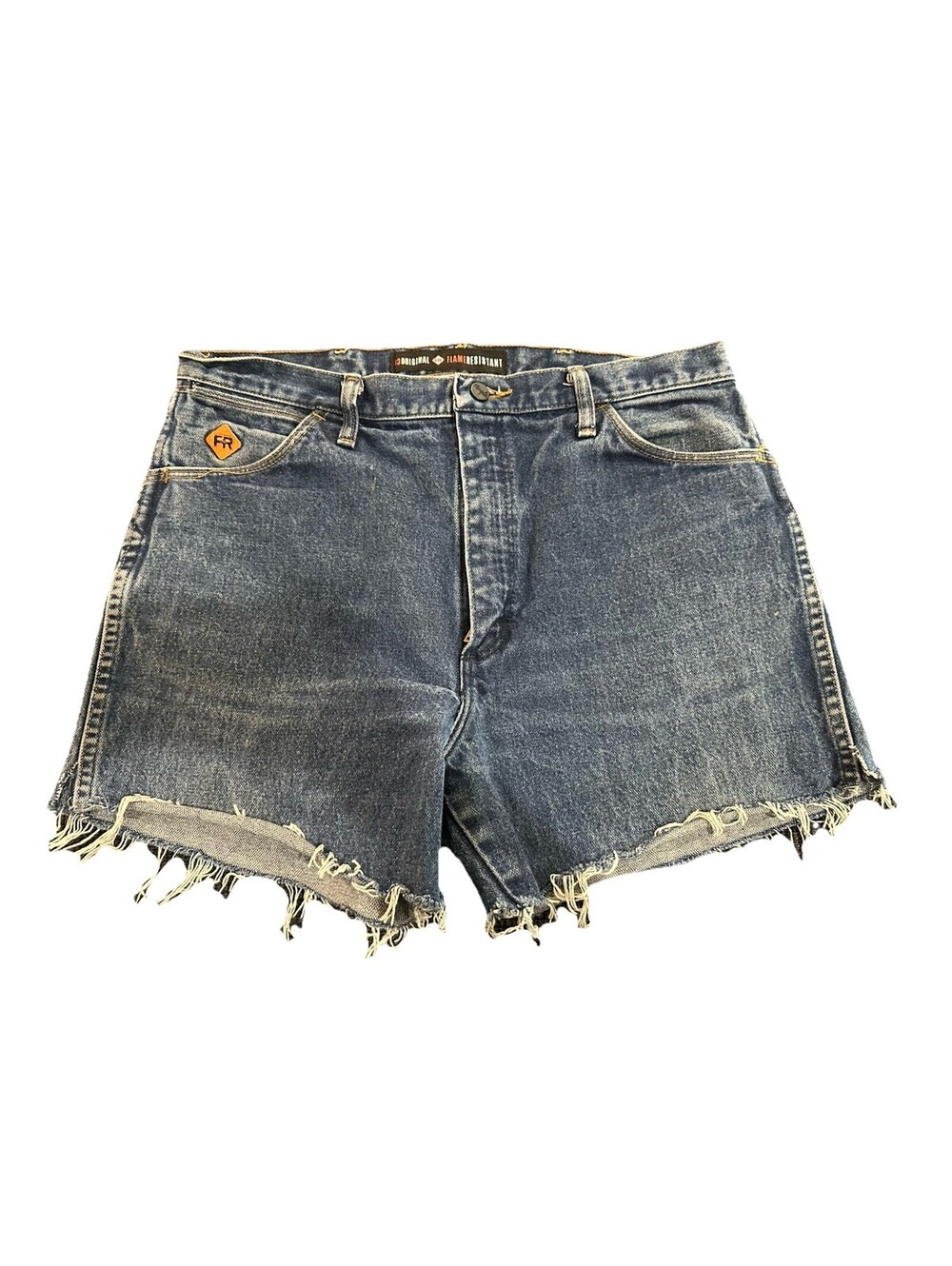 Wrangler FR Flame Resistant Denim Cutoff Shorts Mens 35 Western Workwear